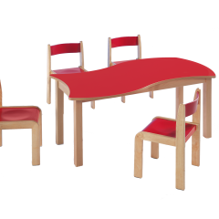Produktbild Swing-It WOODY rechteckiger Wellentisch Schultisch 