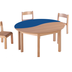 Produktbild Swing-It WOODY halbrunder Wellentisch Schultisch 