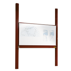 Produktbild Whiteboard Pylonentafel mit einer Tafelfläche aus Stahl, Serie PY1 ST, weiß 