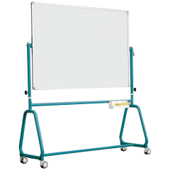 Produktbild Fahrbares Whiteboard aus Stahl mit Rundrohrgestell, Serie 6 STW 