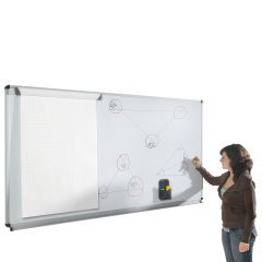 Produktbild Whiteboard aus Premium Stahlemaille, Serie E, weiß 
